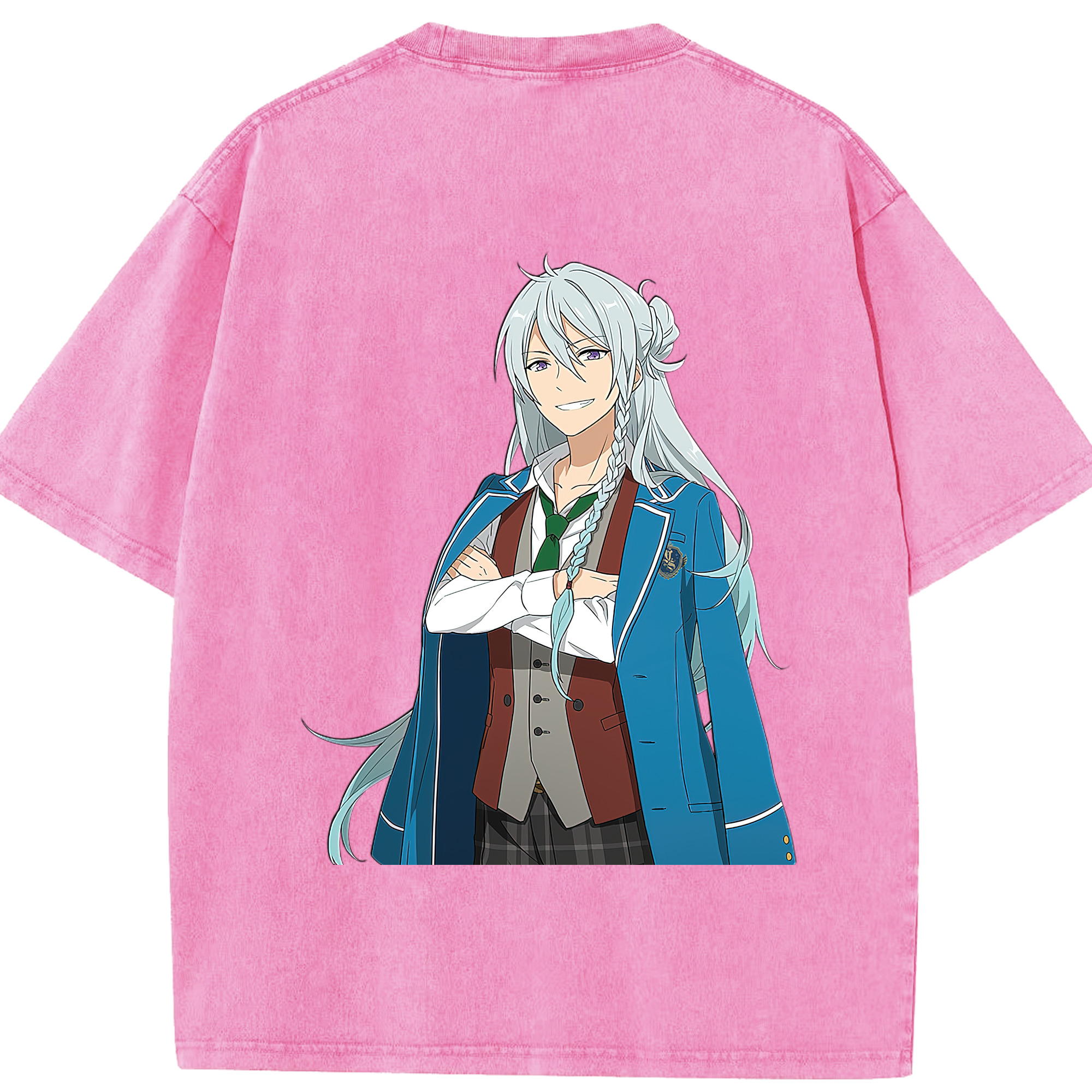 （画像用） あんさんぶるスターズ! Ensemble Stars 綿100% ヴィンテージ風 半袖Tシャツ（背面プリント）